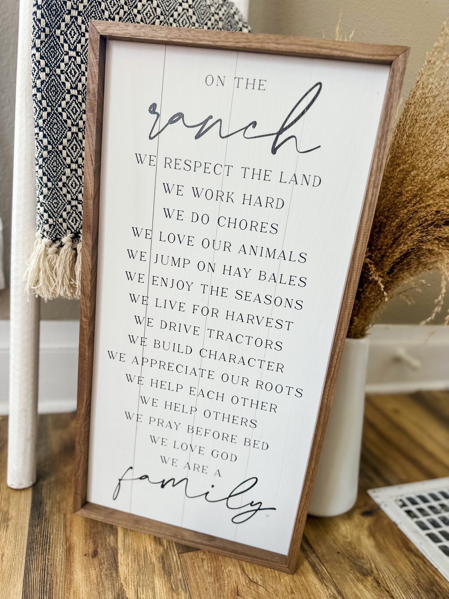 On The Ranch - 12x24 White