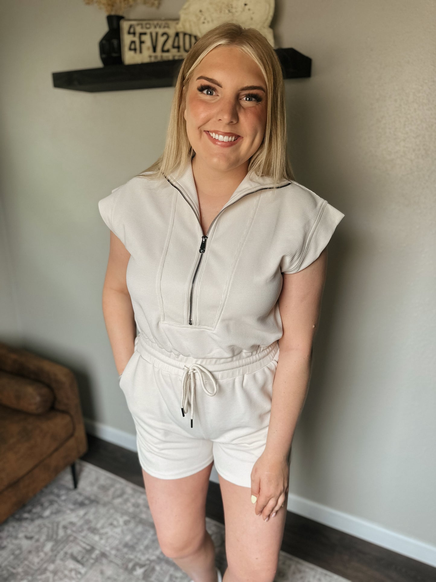 The Valerie Romper - Cream