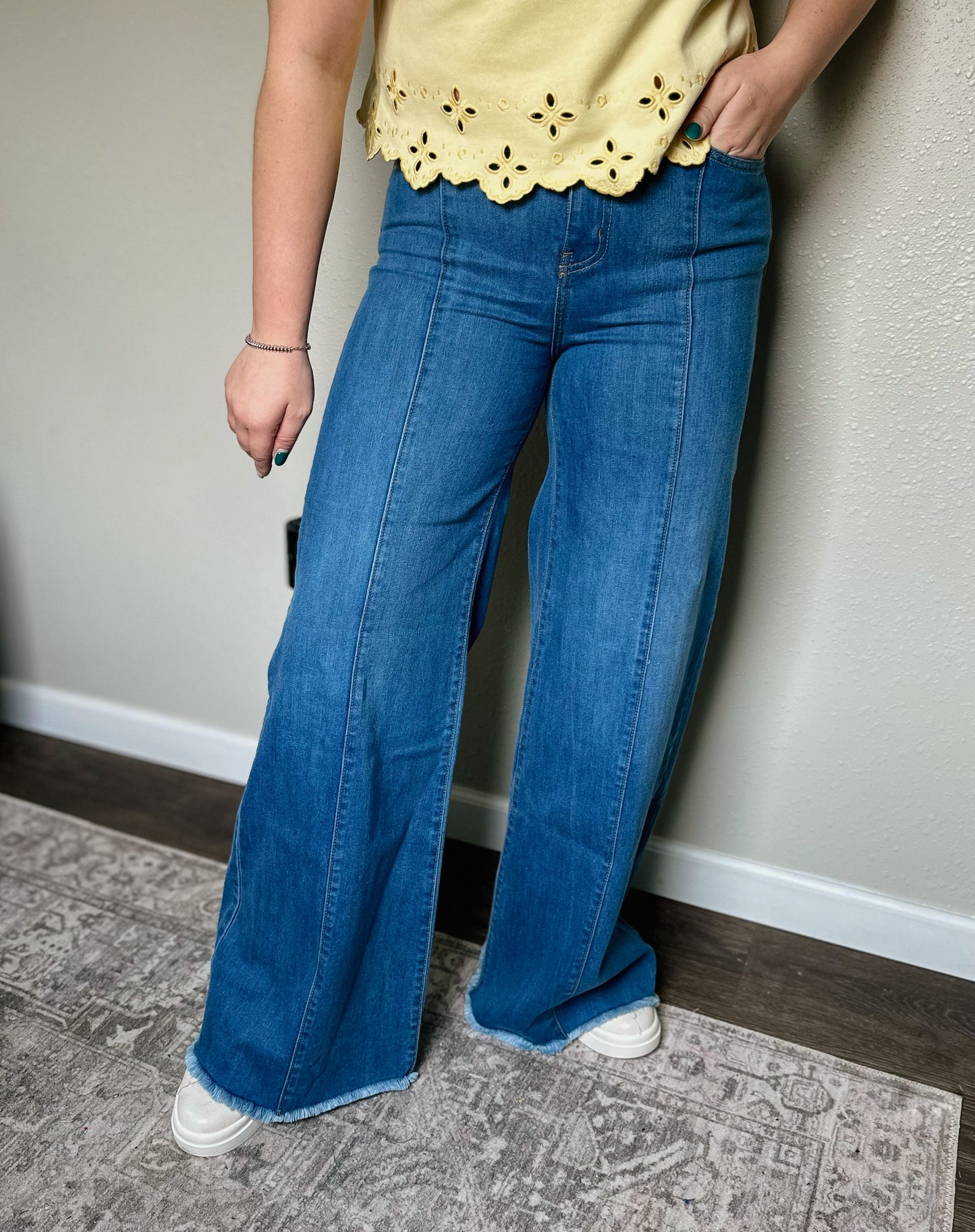 O2 Denim | Navi Wide Leg - Medium Wash