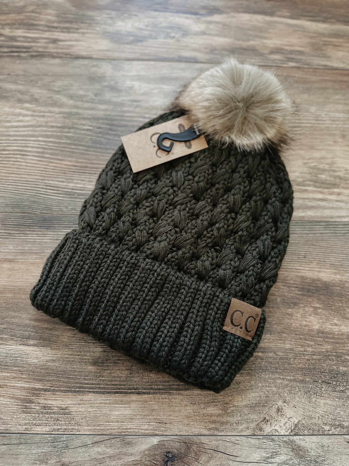 C.C Stitch Beanie - Olive