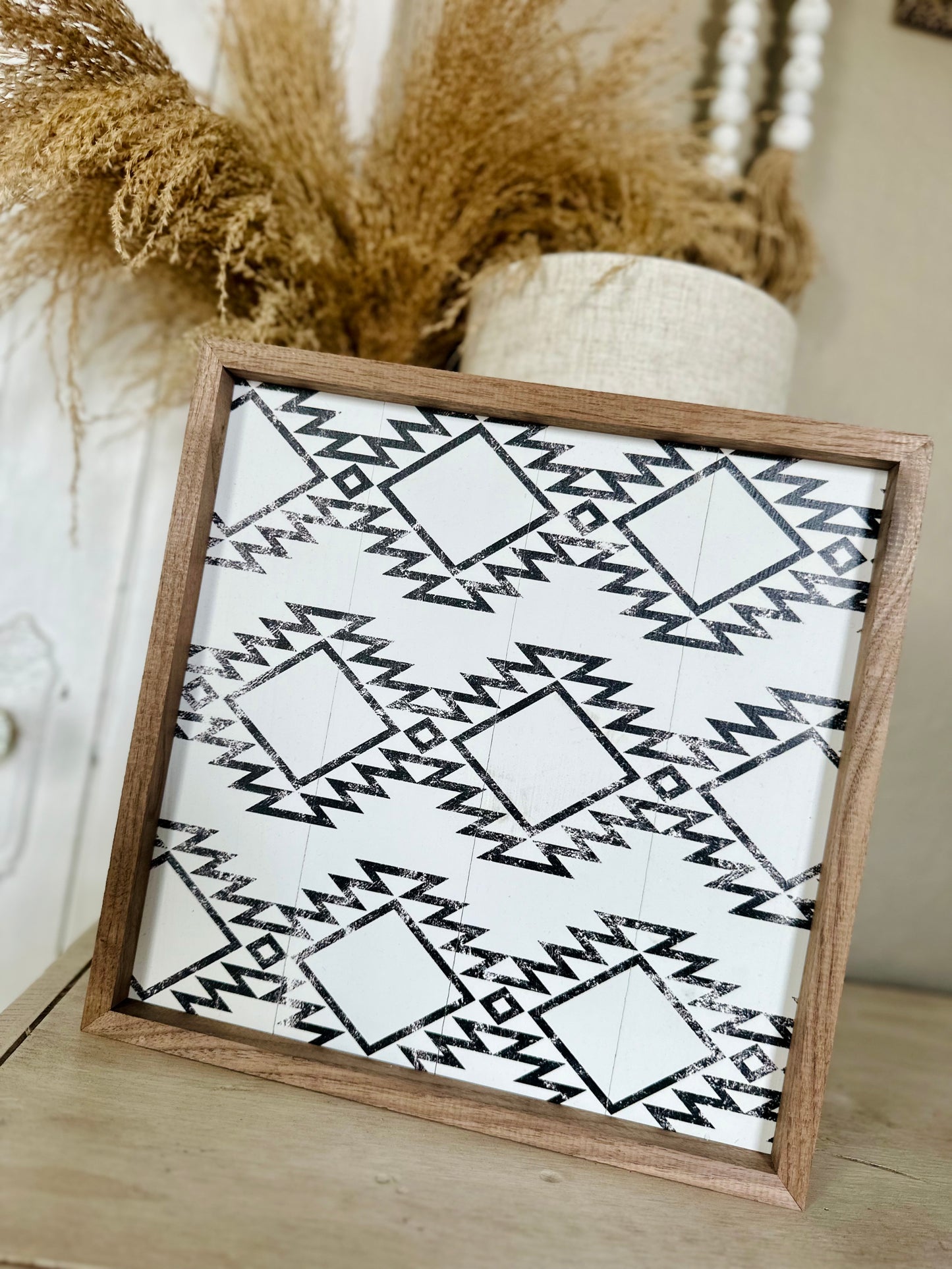 Black + White Tribal - 12x12