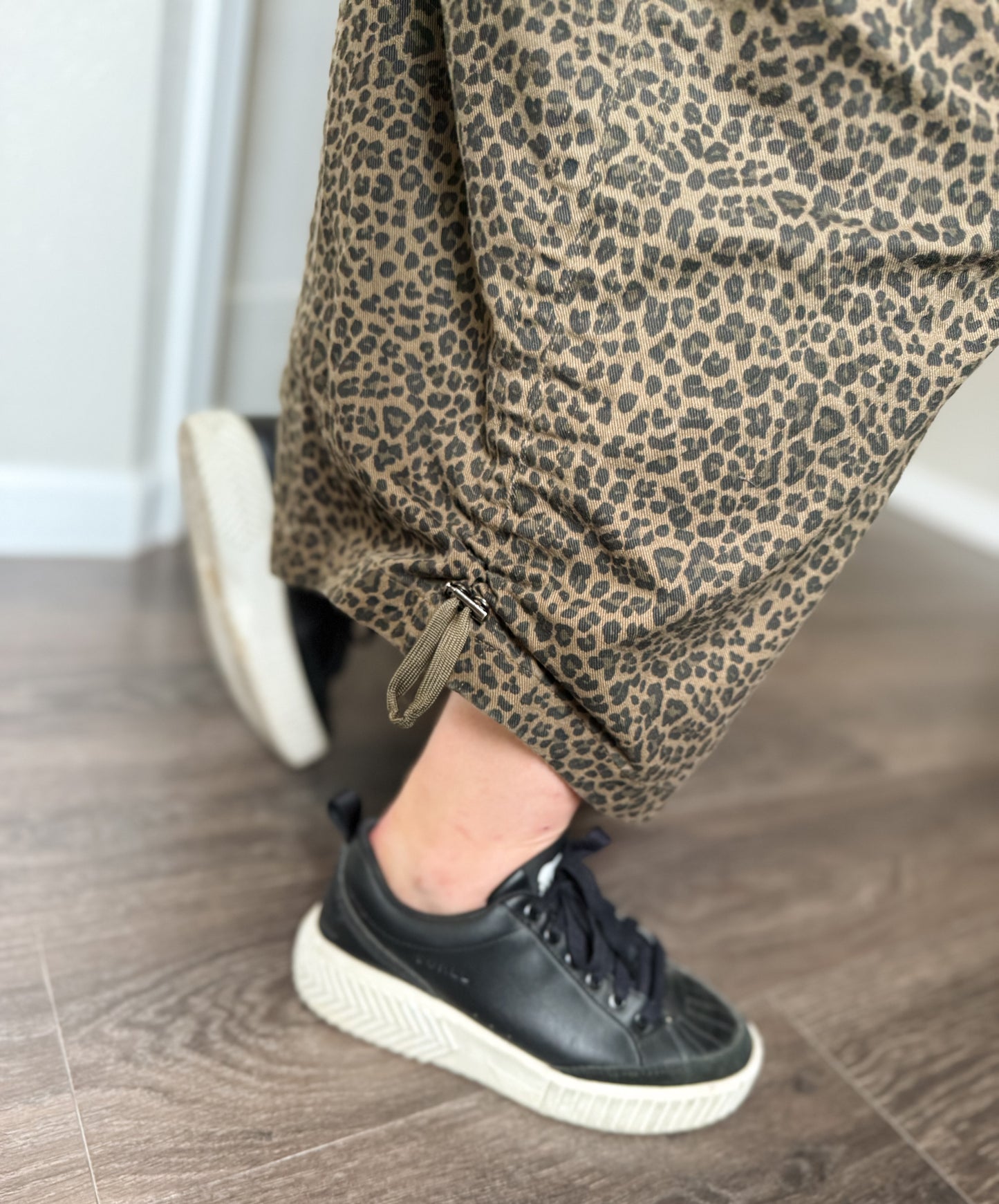 The Korie Leopard Jumpsuit - Olive