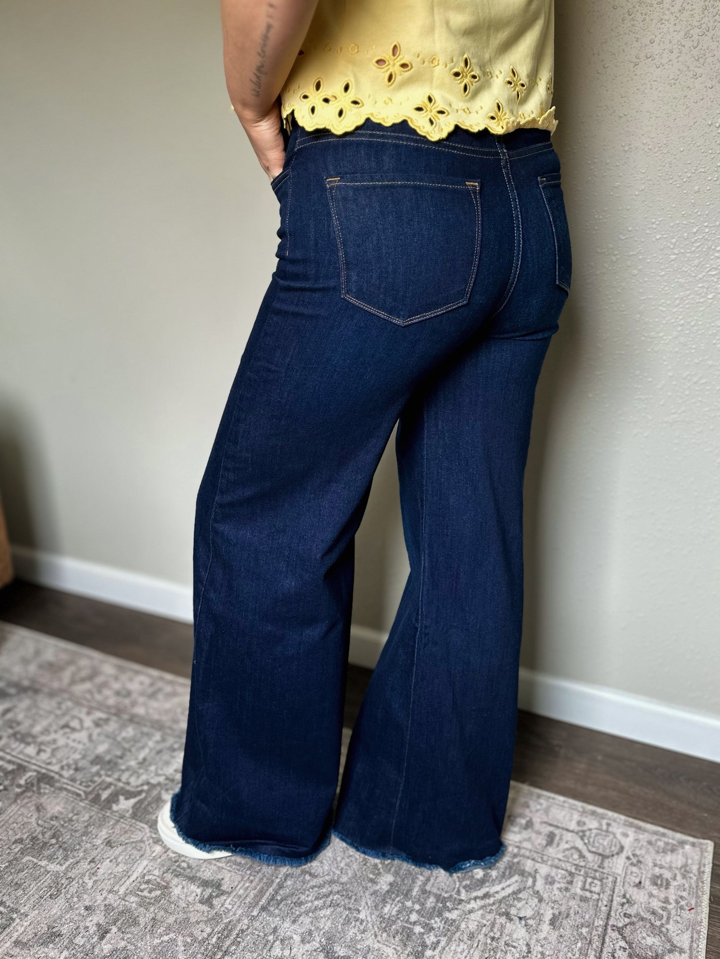 O2 Denim | Navi Wide Leg - Dark Wash