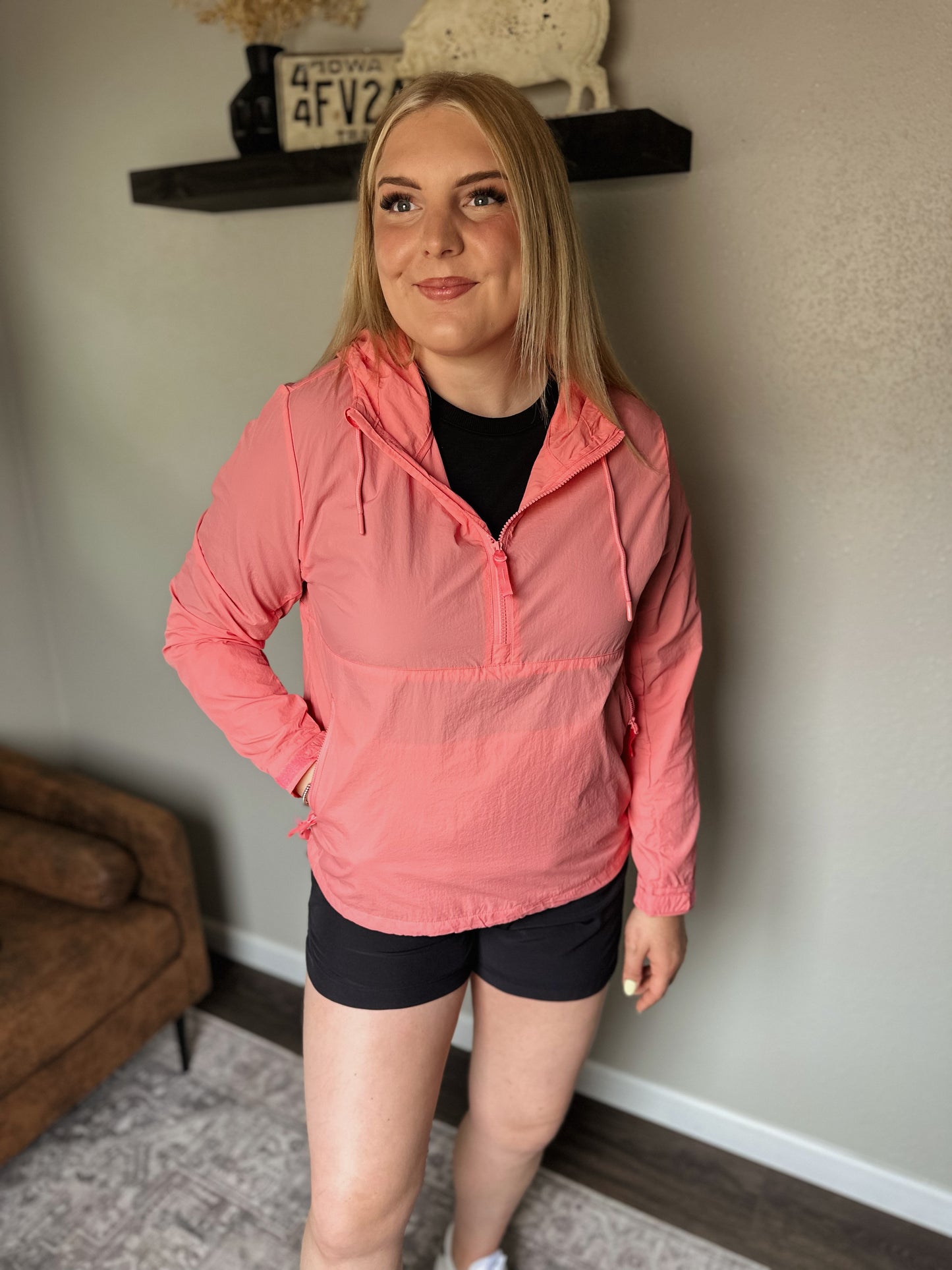 The Corrie Windbreaker - Pink Coral