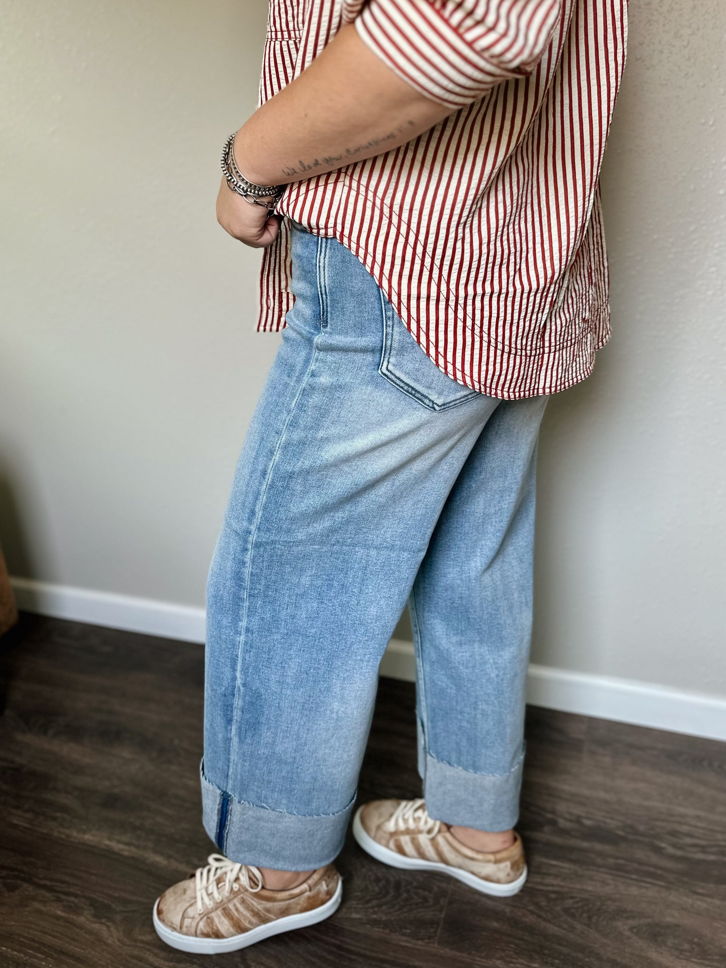 Hidden | Danna Cuffed Wide Leg