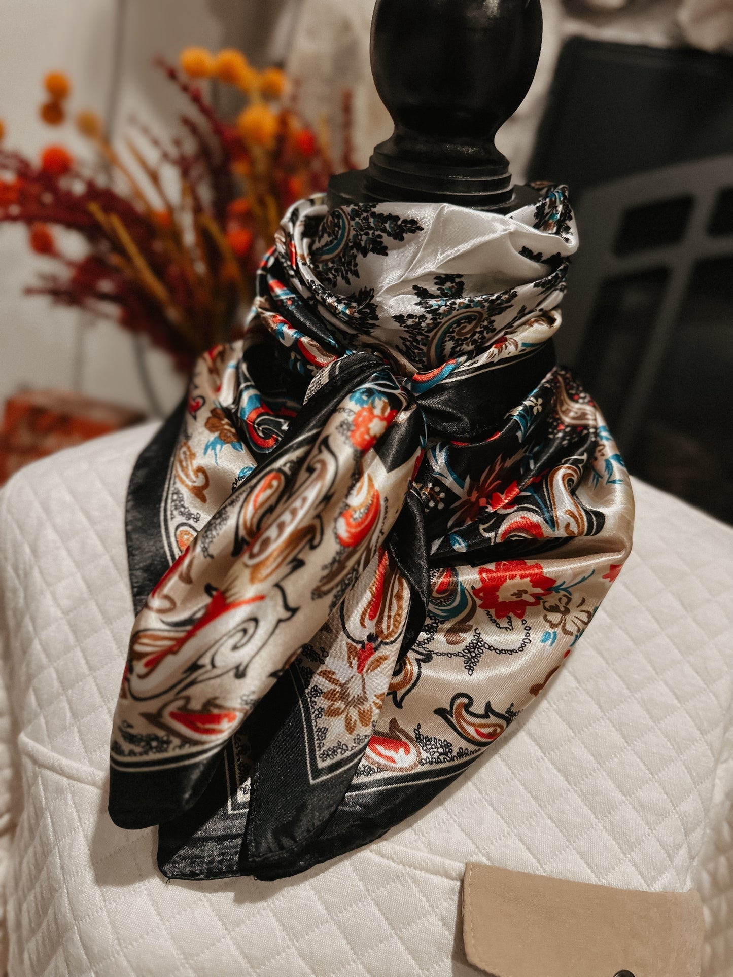 Black Paisley Wild Rag