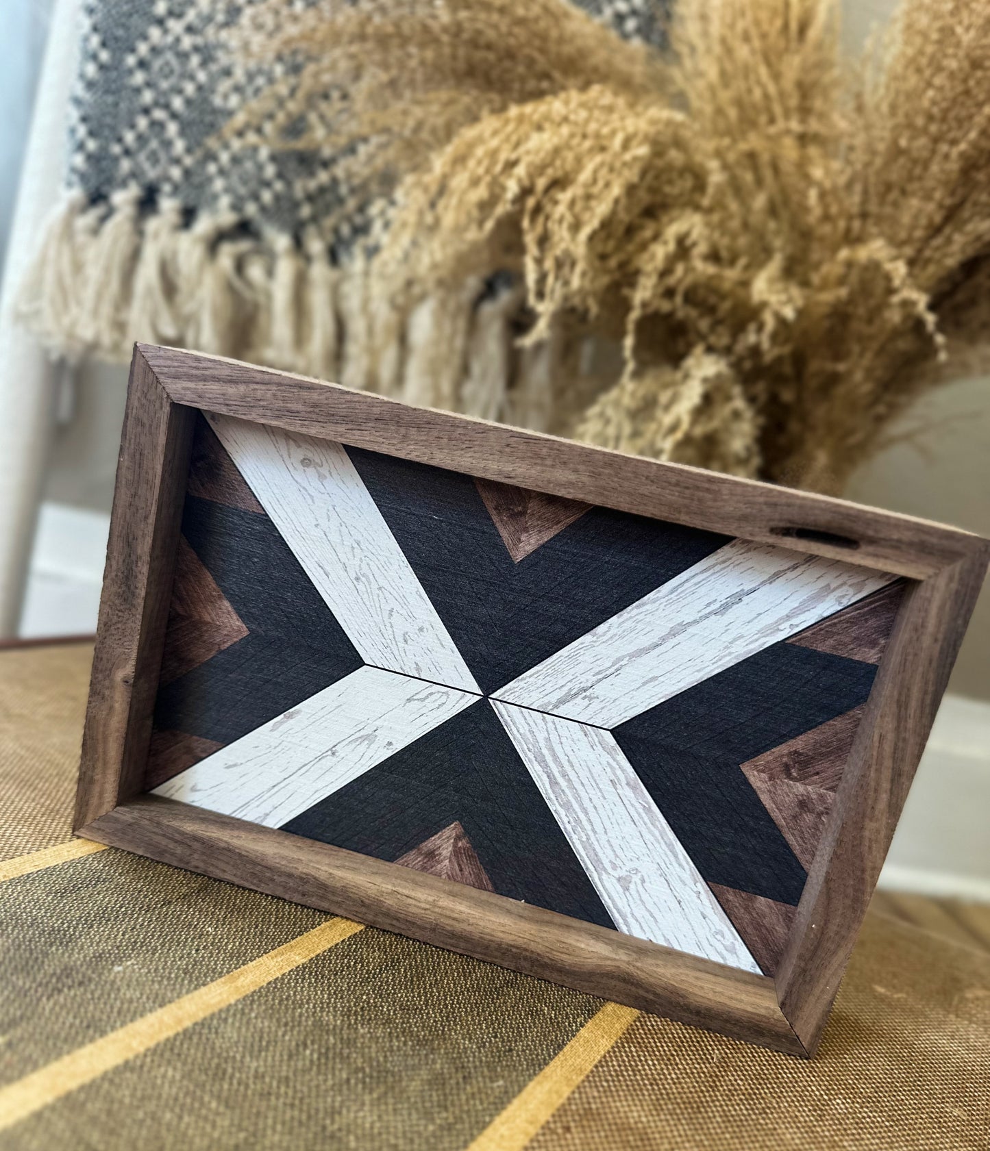 Black + Walnut Tribal - 5x8