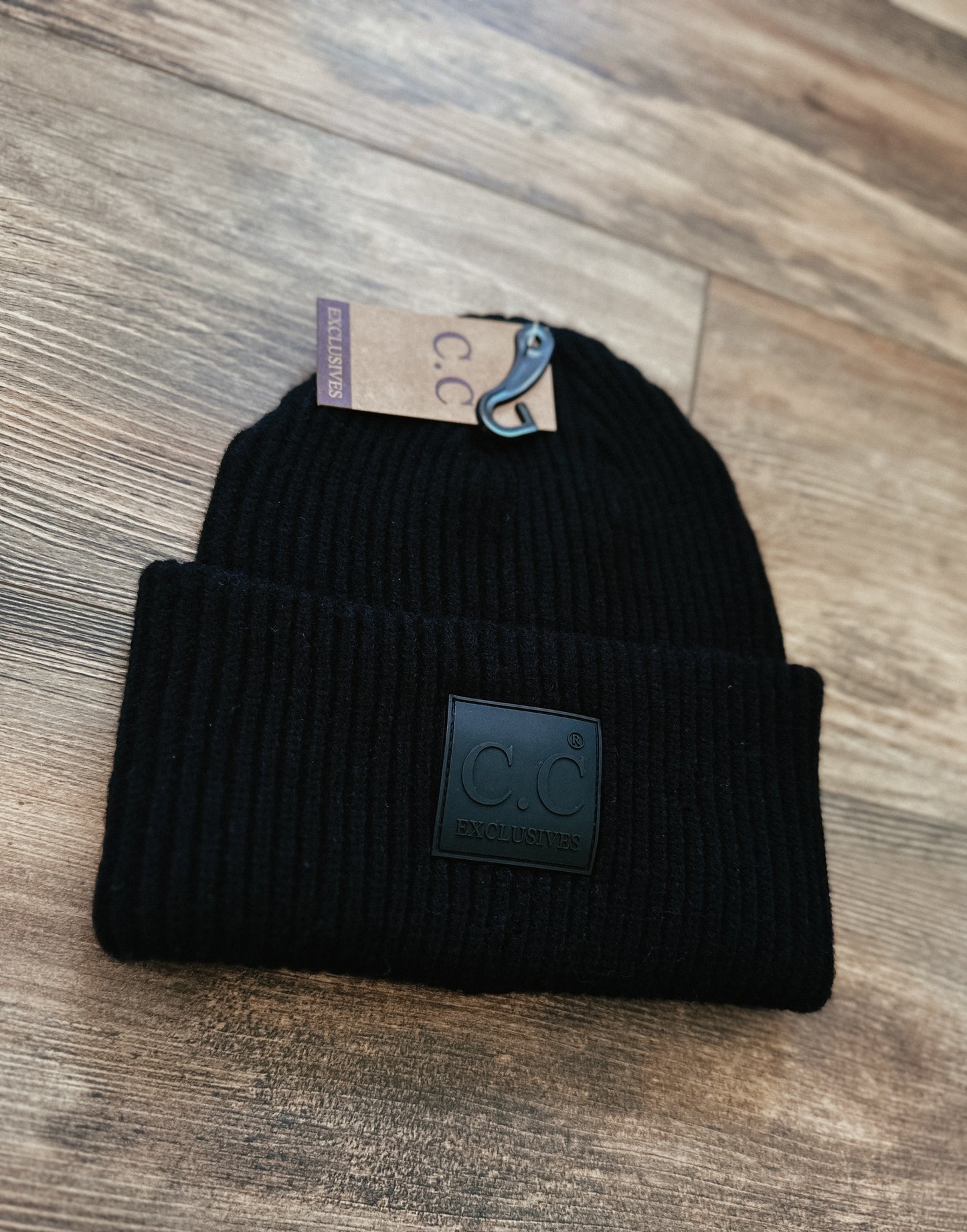 C.C Ribbed Beanie - Black