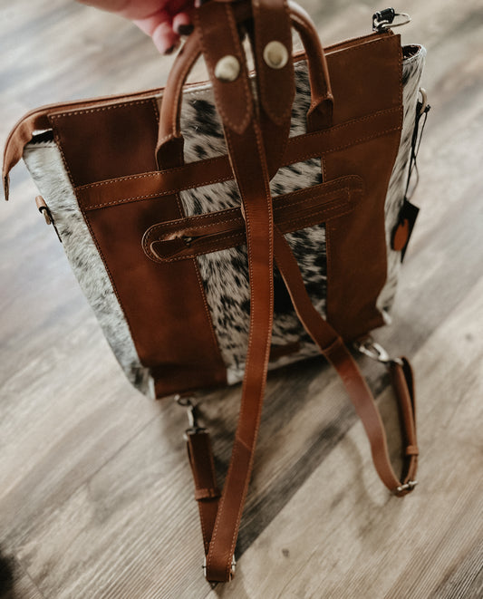 Cowhide + Tooled Backpack