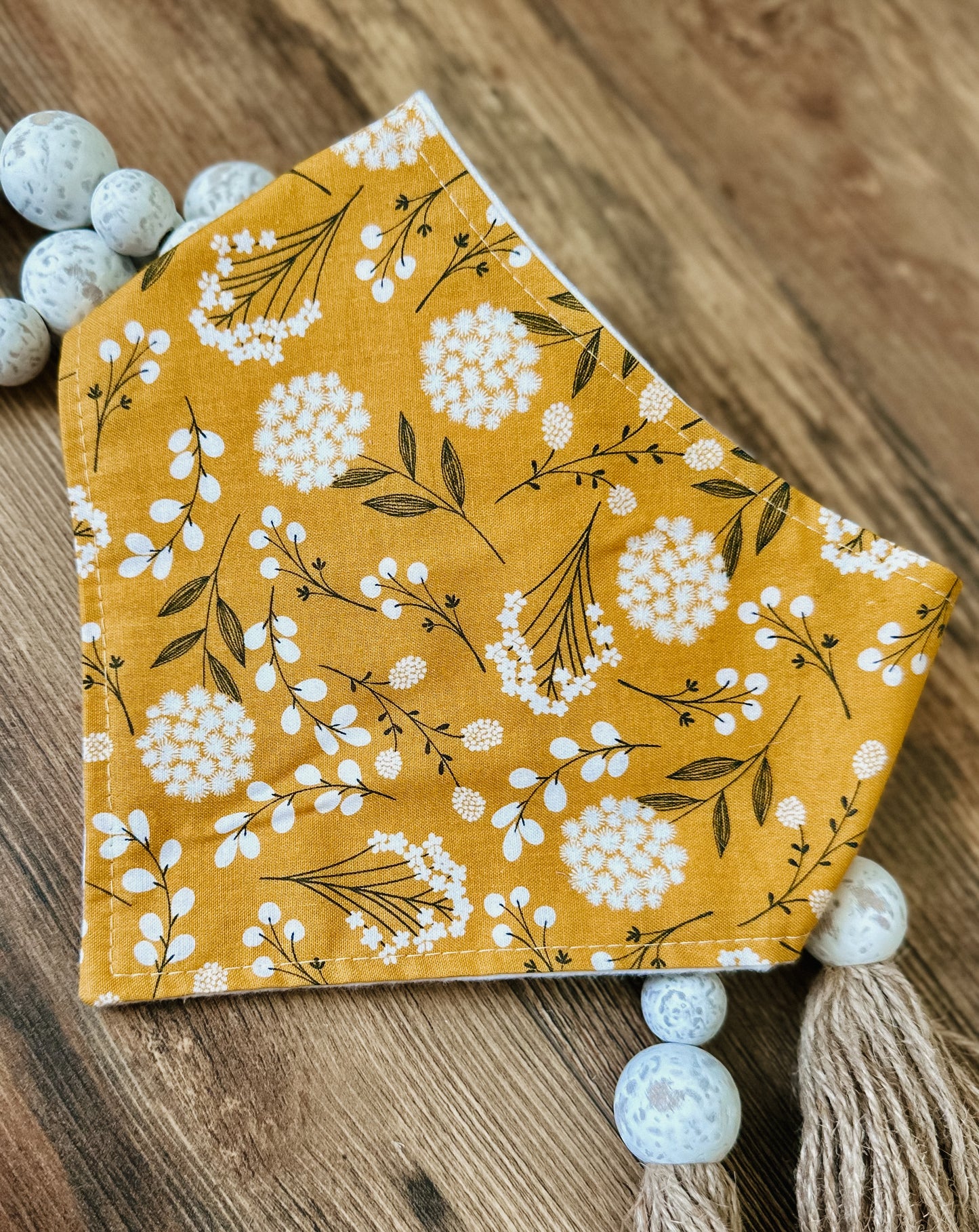 Mustard Floral Bandana