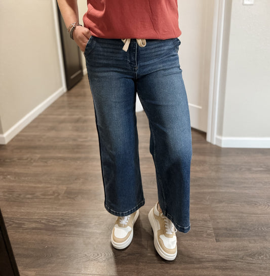 Risen | Brinn Crop Drawstring Wide Leg