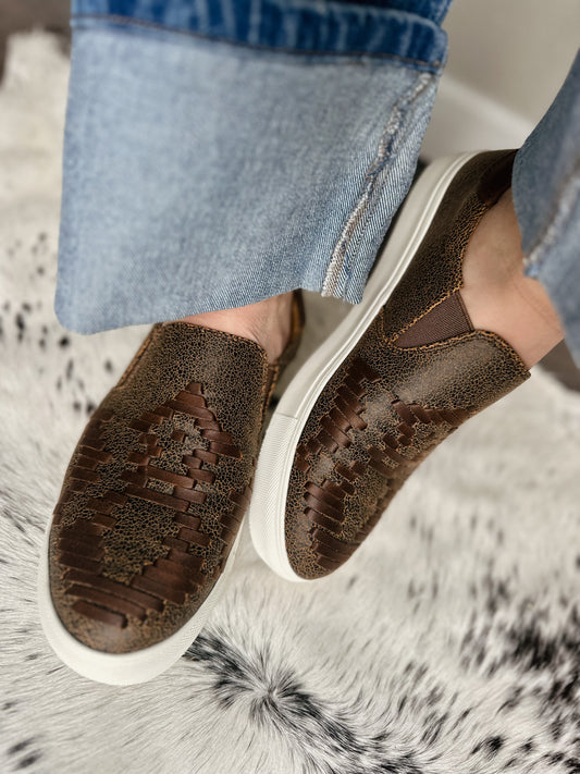 The Kaci Slip On Sneaker - Brown