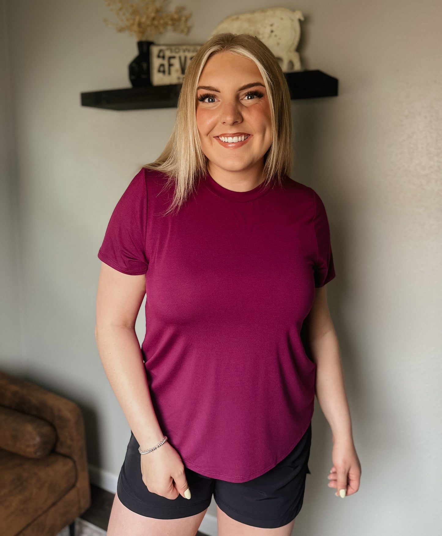 The Nikki Tee - Magenta