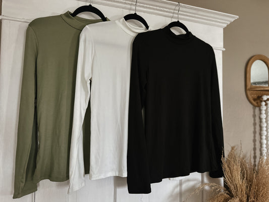 Merle Basics | Long Sleeve Mock Neck