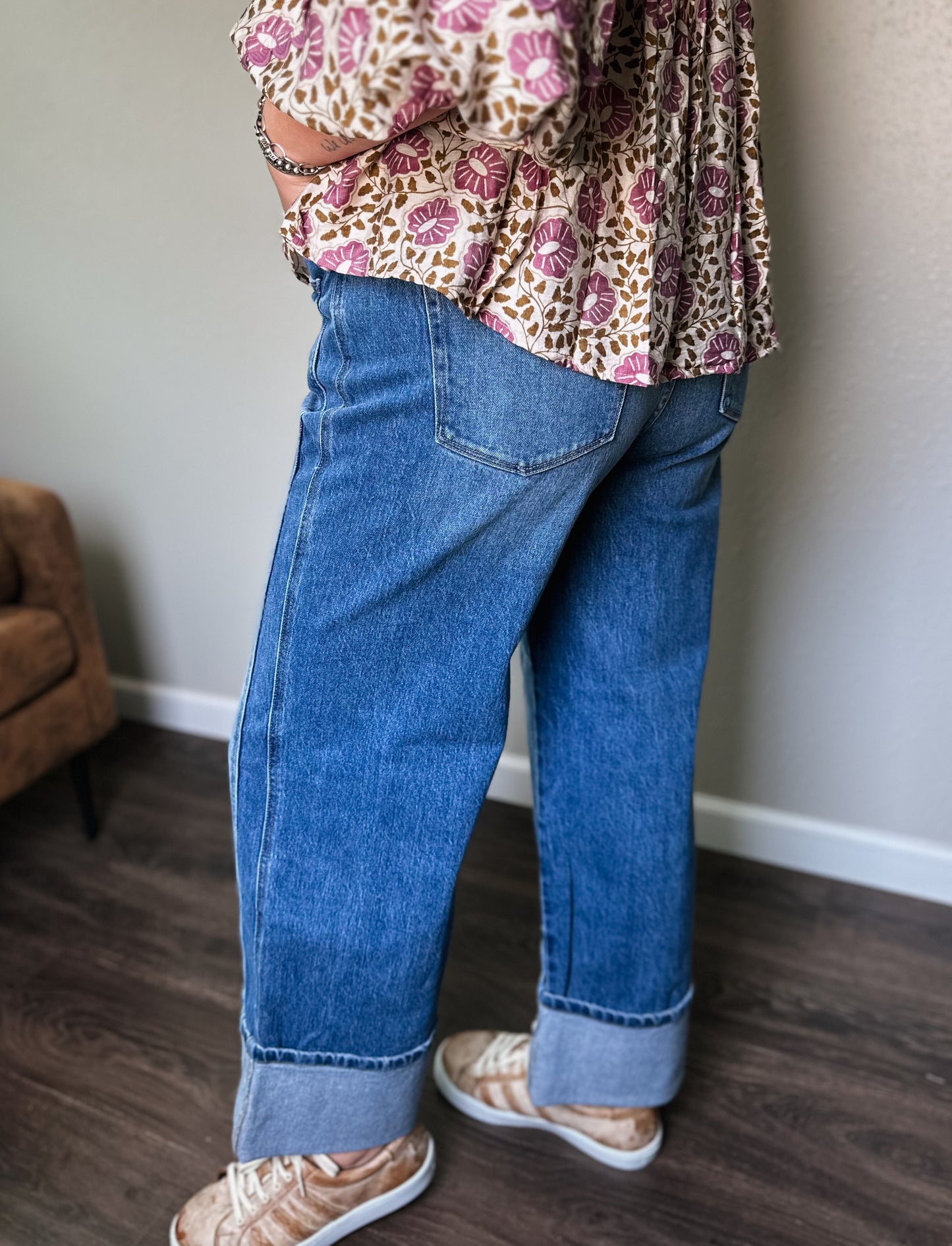 Vervet | Nori Ankle Cuffed Wide Leg