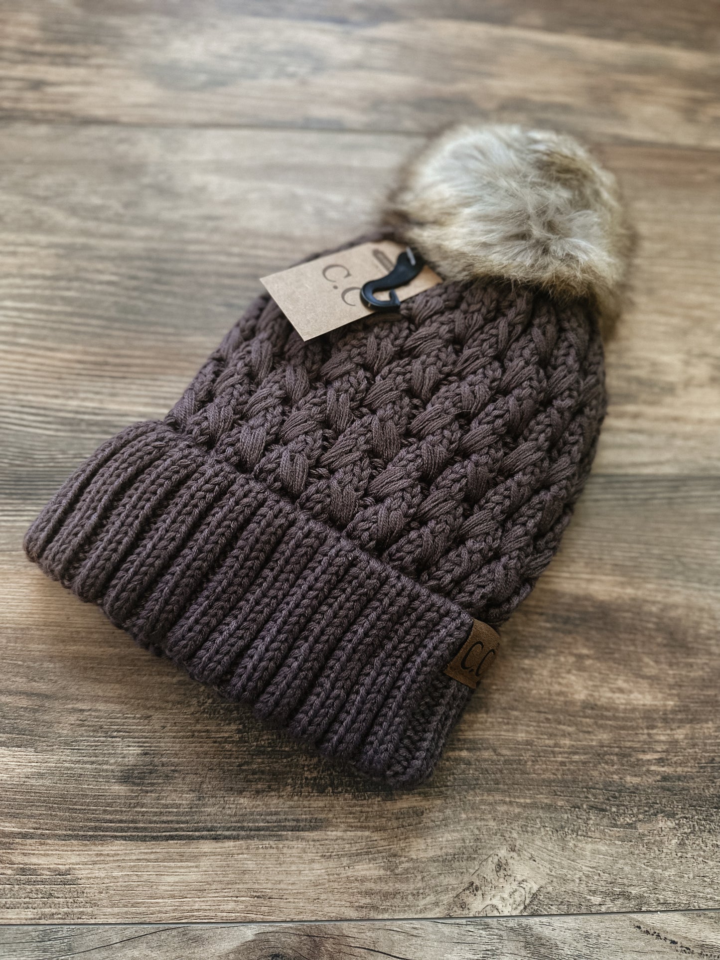 C.C Stitch Beanie - Brown