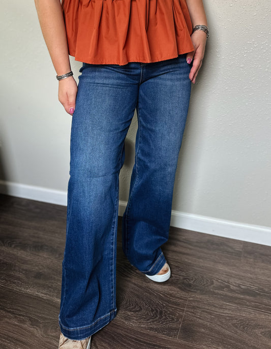 Risen | Halsey High Rise Wide Leg Trouser