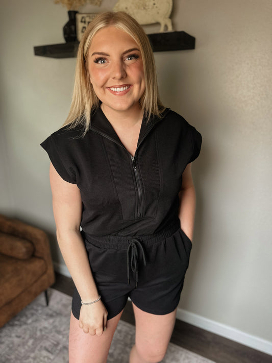 The Valerie Romper - Black