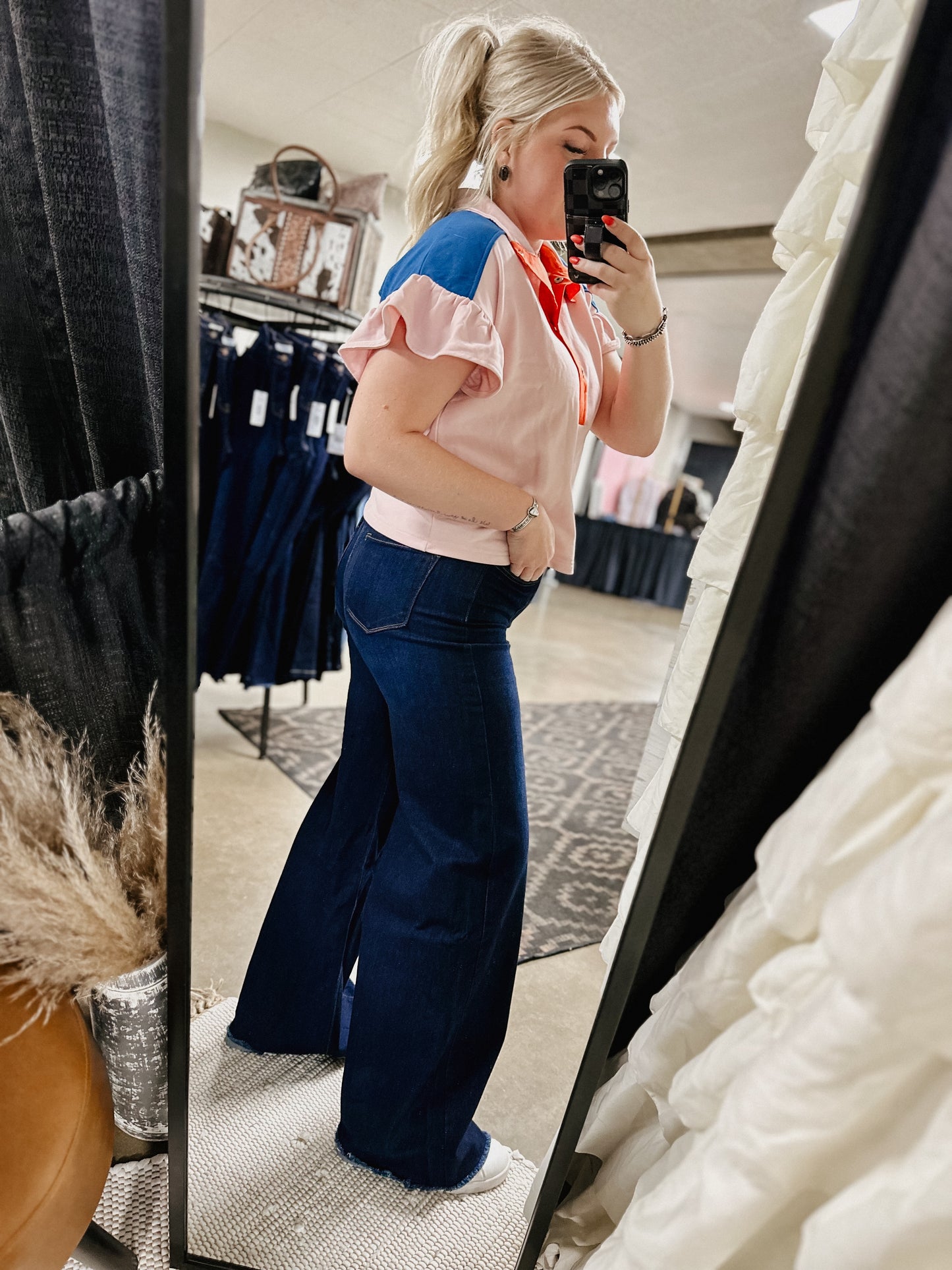 O2 Denim | Navi Wide Leg