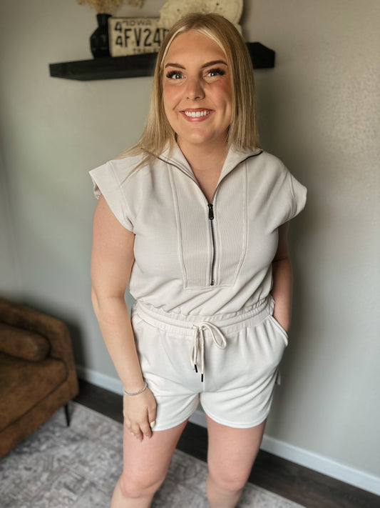 The Valerie Romper - Cream