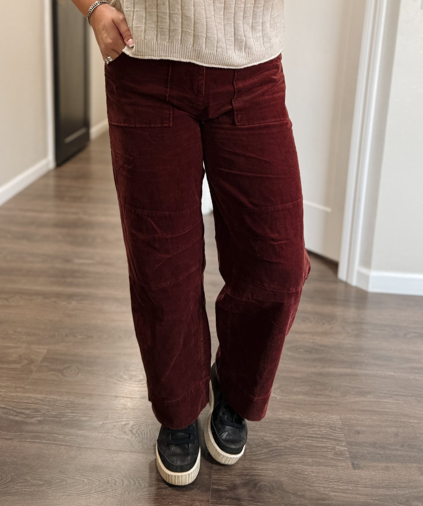 Ester Corduroy Straight Leg Pant - Cinnamon