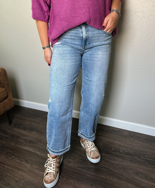 Risen | Evie High Rise Ankle Boyfriend Jean
