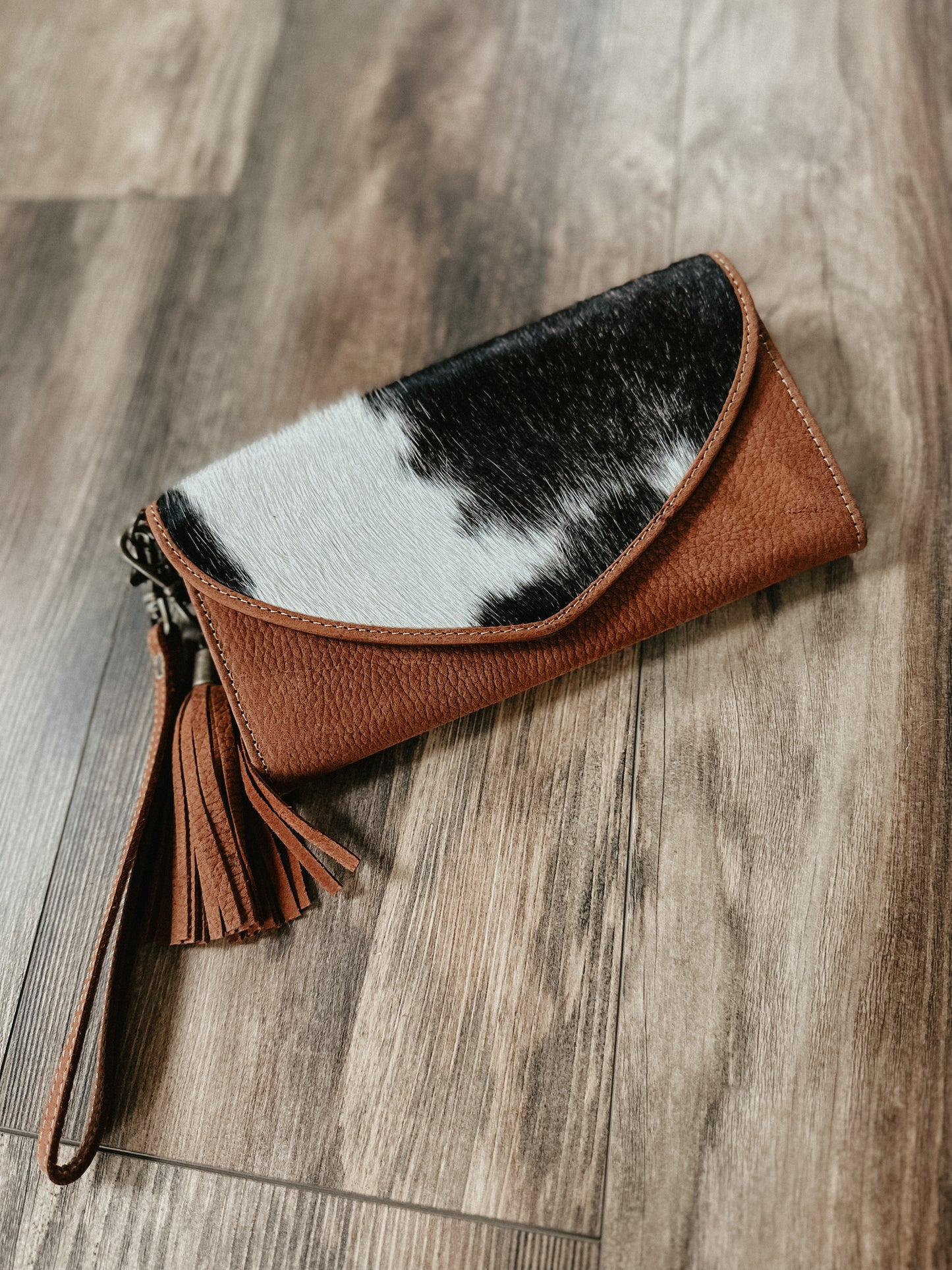 Cowhide Wristlet Wallet