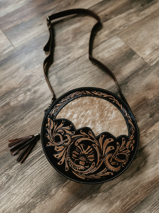 Tooled Round Bag