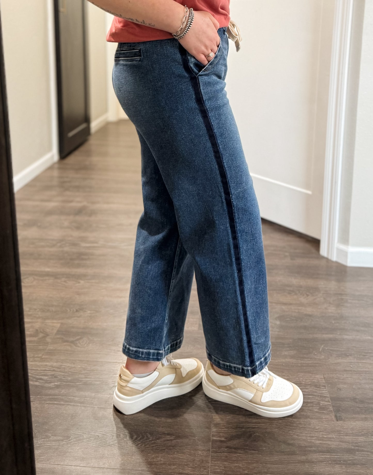 Risen | Brinn Crop Drawstring Wide Leg