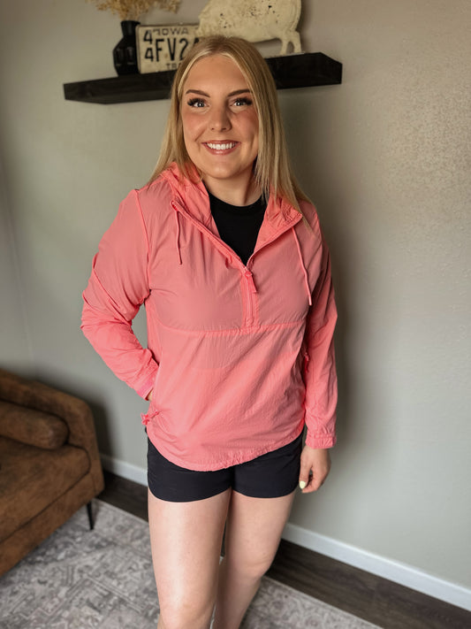 The Corrie Windbreaker - Pink Coral