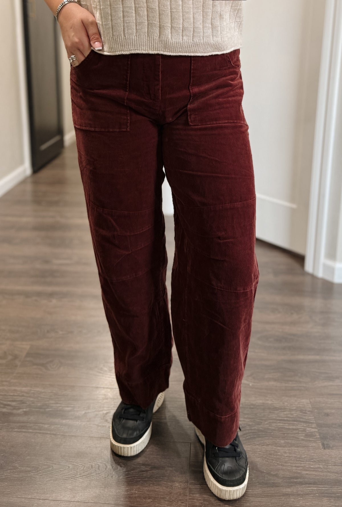 Ester Corduroy Straight Leg Pant - Cinnamon