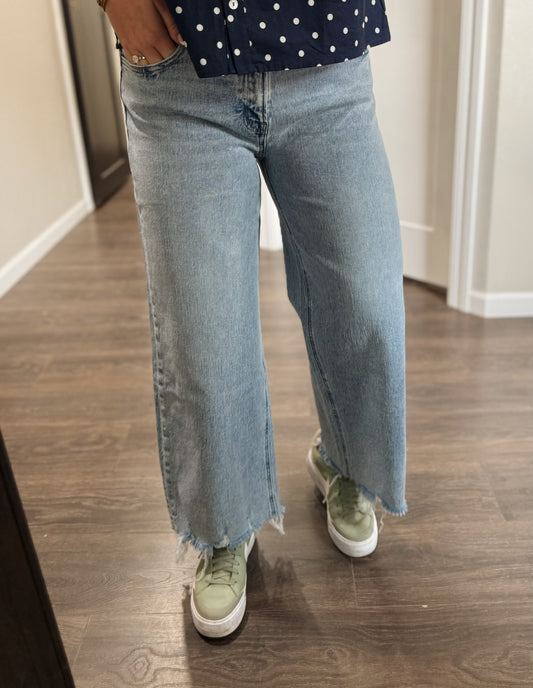 Vervet | Mid Rise Ankle Wide Leg