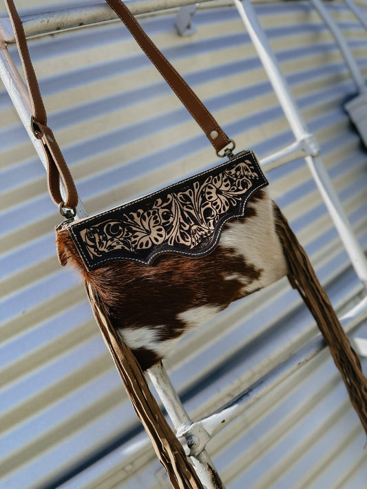 Dusty Handtooled Crossbody